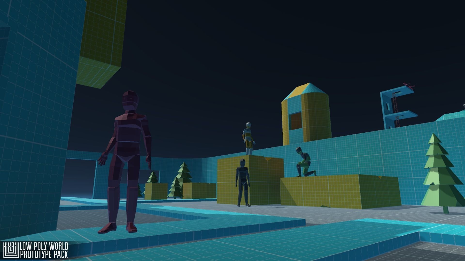 LOW POLY WORLD - PROTOTYPE PACK Low-poly 3D model_3