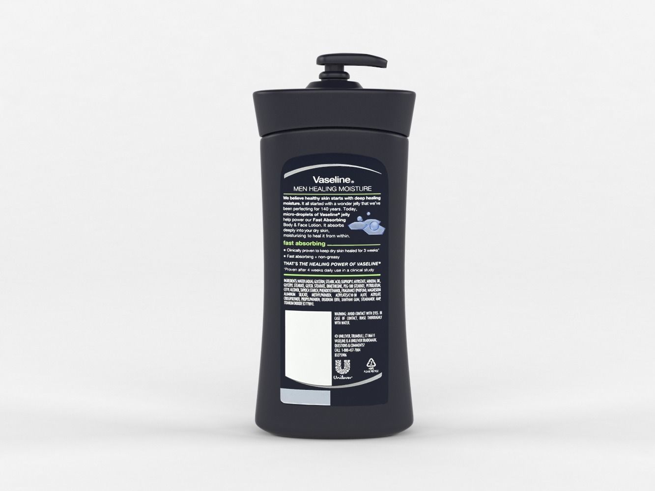 Vaseline Men Body and Face Lotion 3D model_5