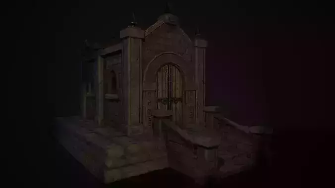 Old Crypt Low-poly 3D model