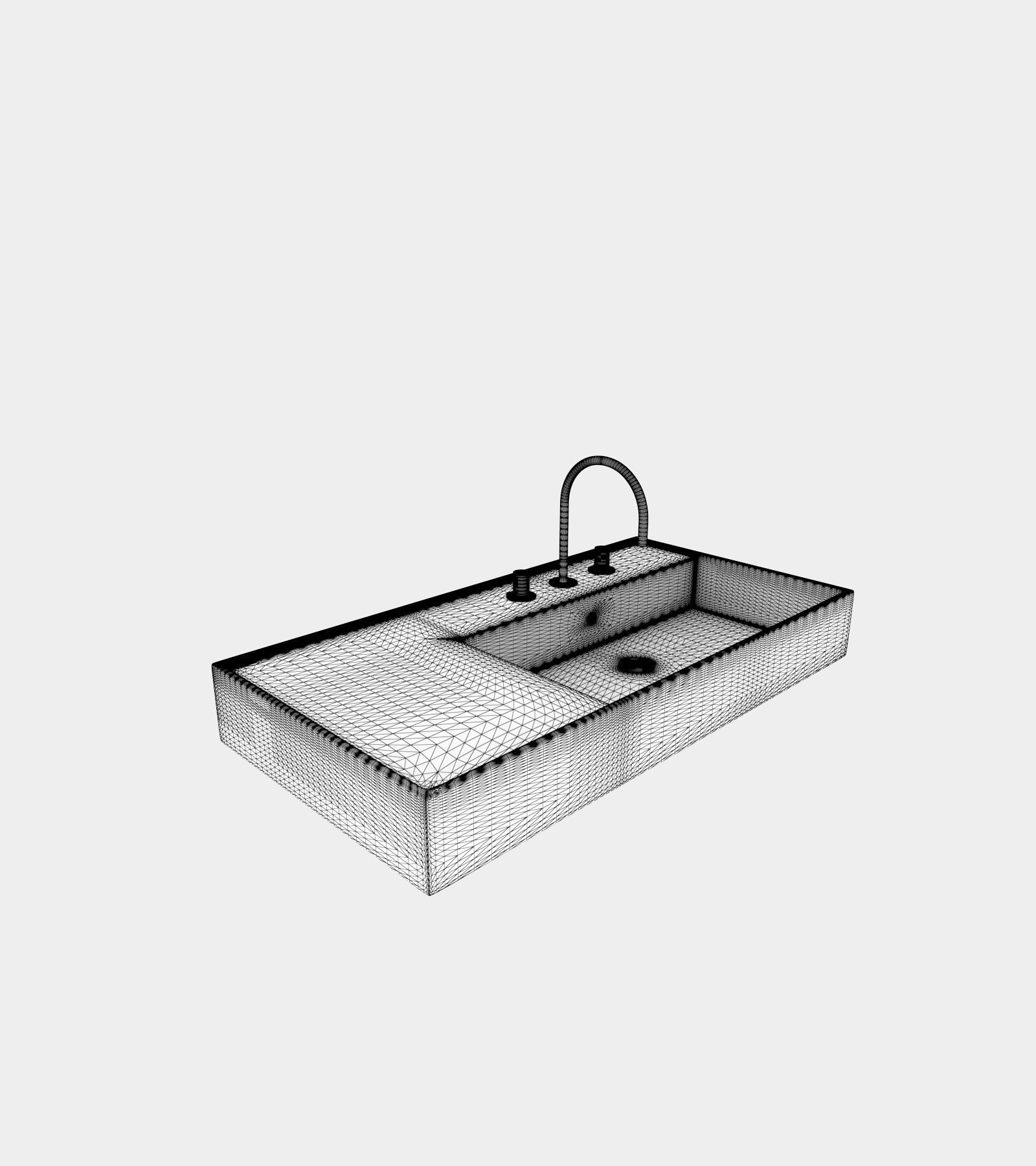 Washbasin with faucet 3D model_3