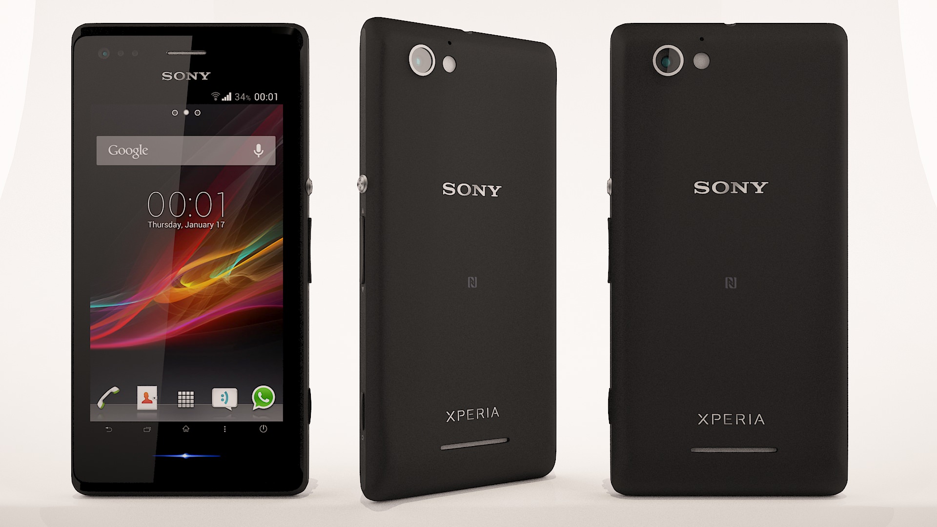 Sony Xperia M All Colors 3D model_17