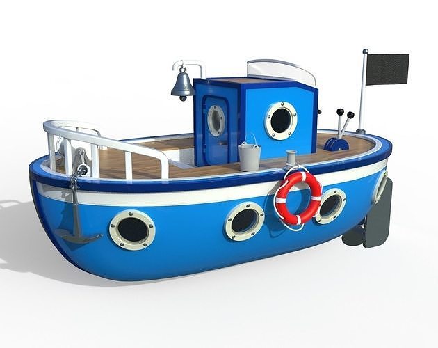 Cartoon Ship 3D model