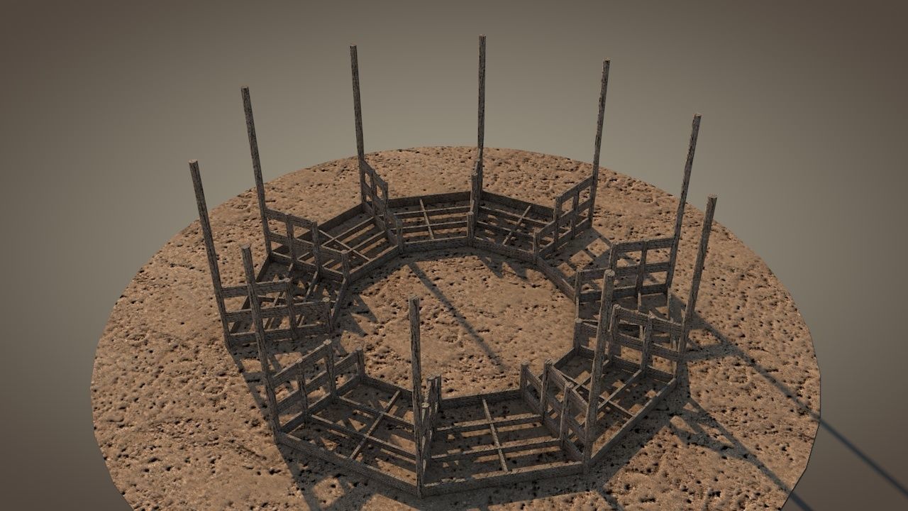 3D model Wooden Battle Arena VR / AR / low-poly | CGTrader