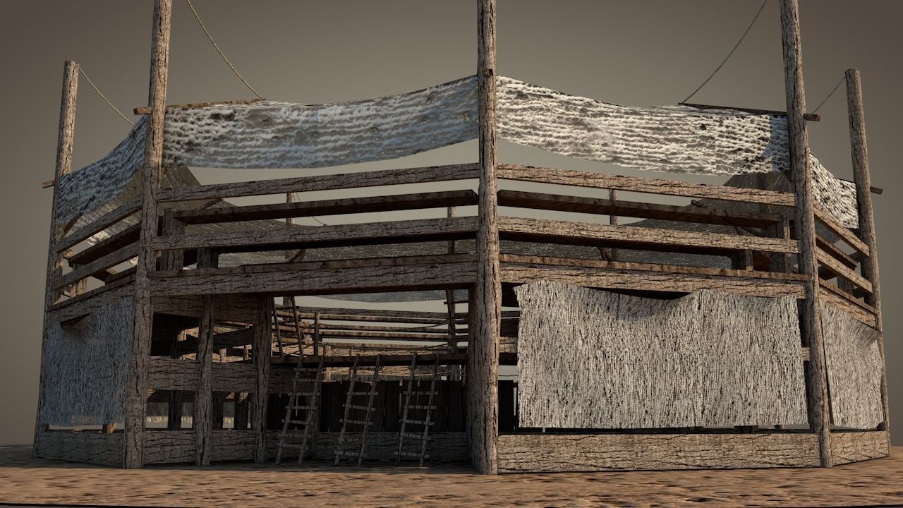 3D model Wooden Battle Arena VR / AR / low-poly | CGTrader