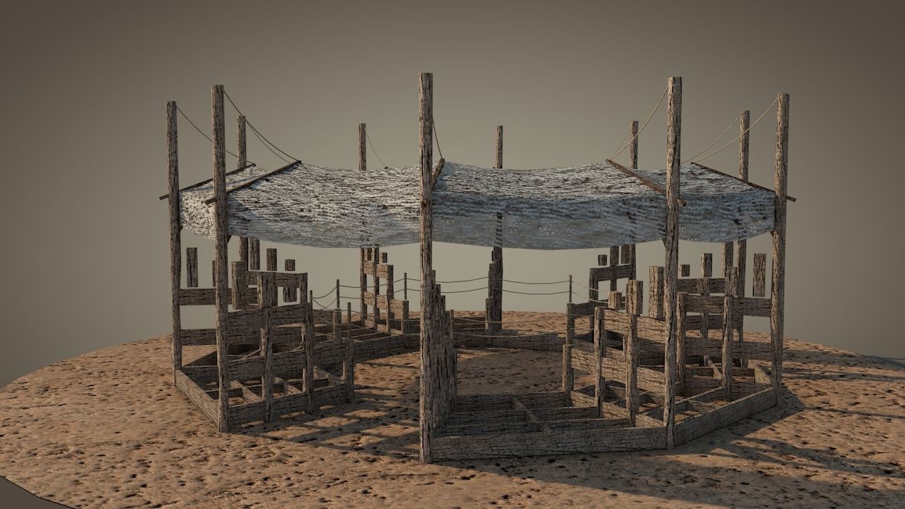 3D model Wooden Battle Arena VR / AR / low-poly | CGTrader