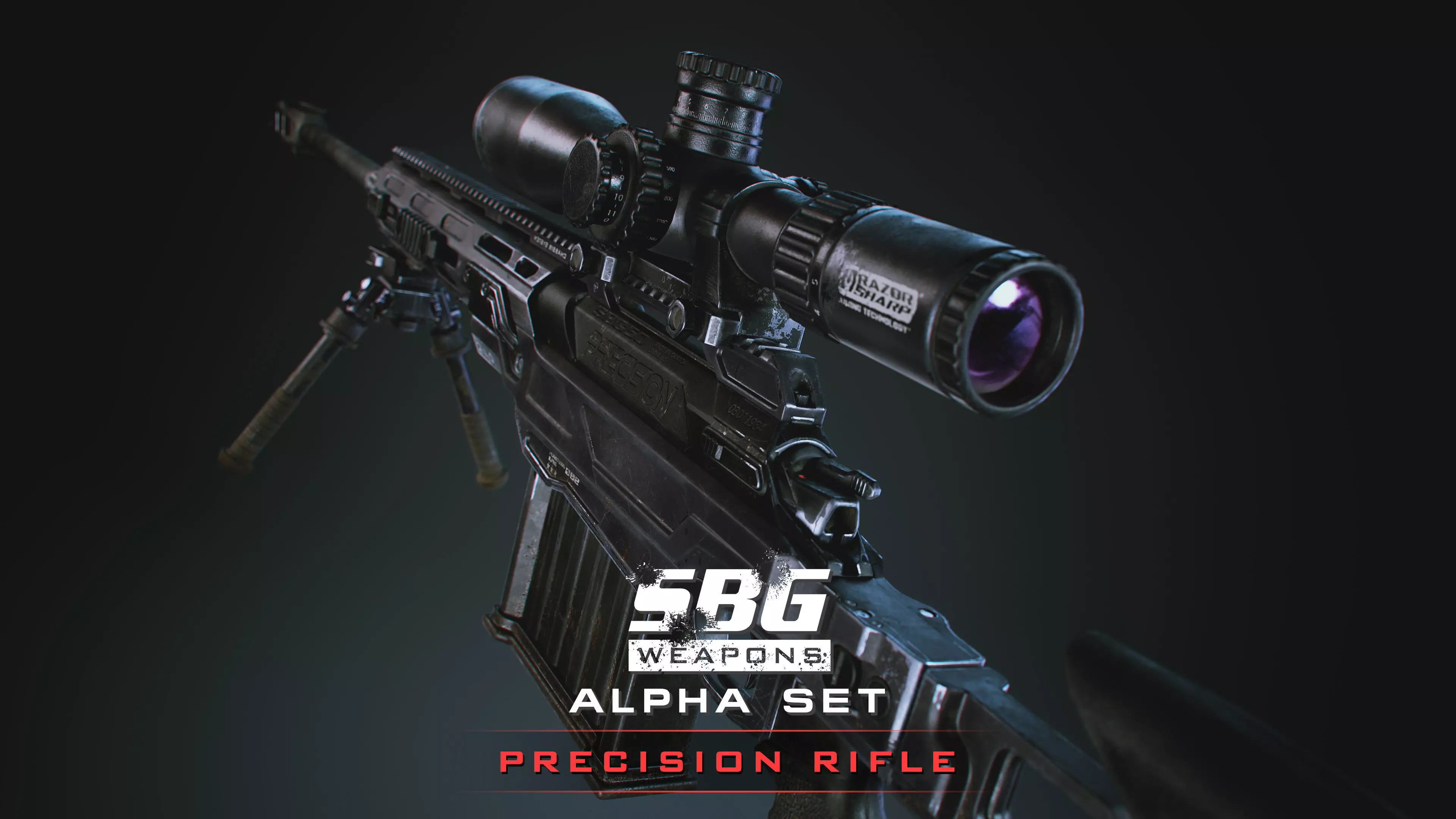 SBG Precision Rifle Low-poly 3D model_0