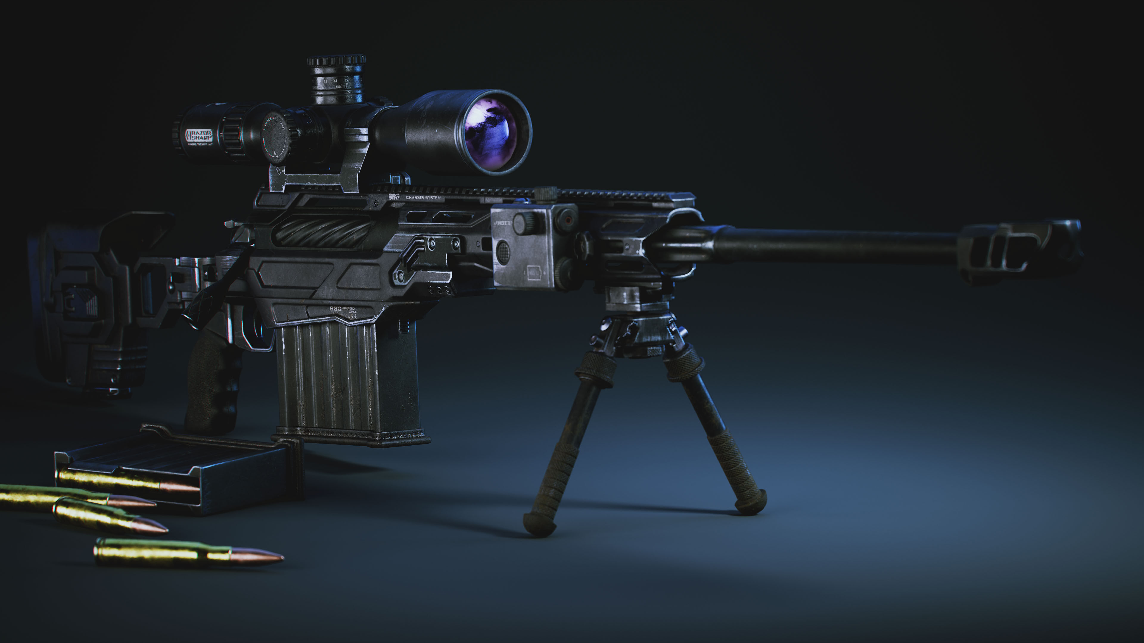 SBG Precision Rifle Low-poly 3D model_3