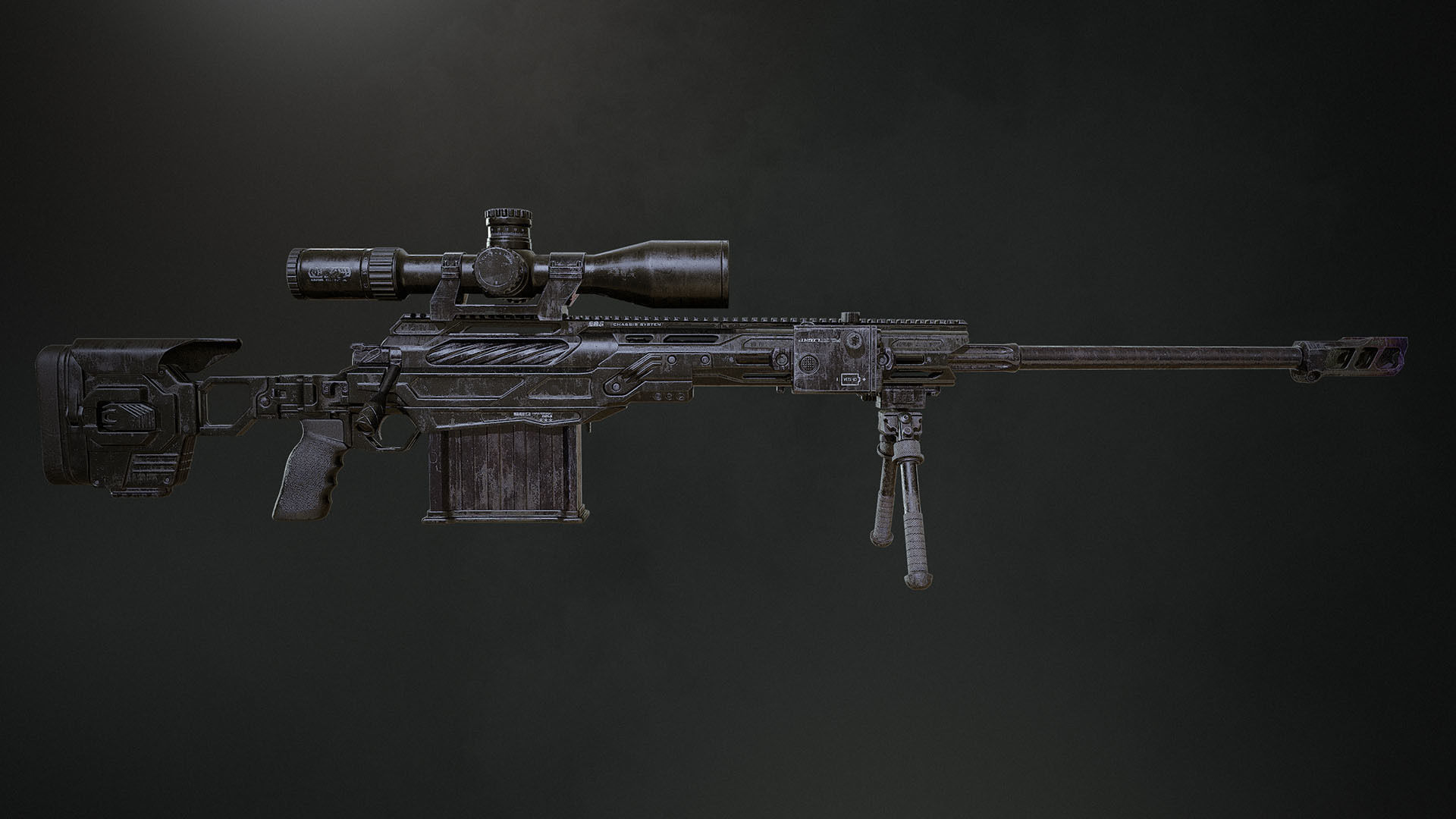 SBG Precision Rifle Low-poly 3D model_8