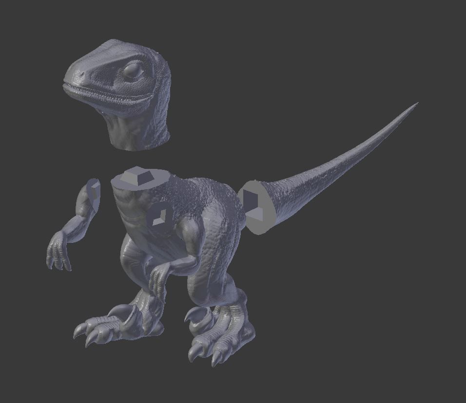 Baby Raptor Model for 3D Print 3D print model_7