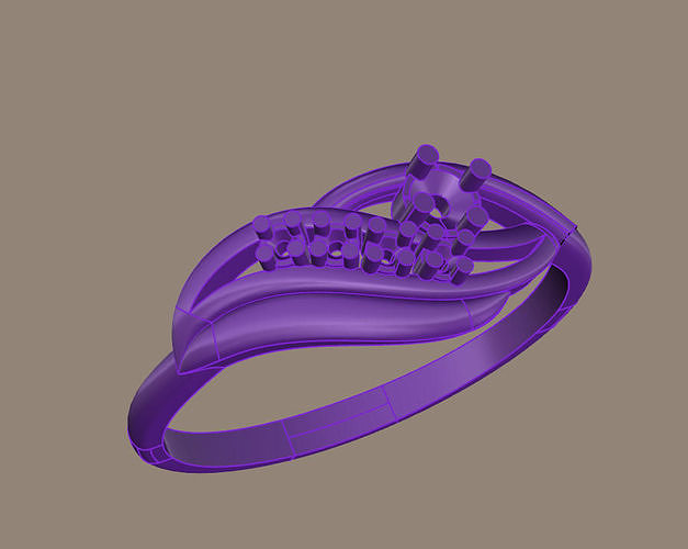 flowing ring 3D print model