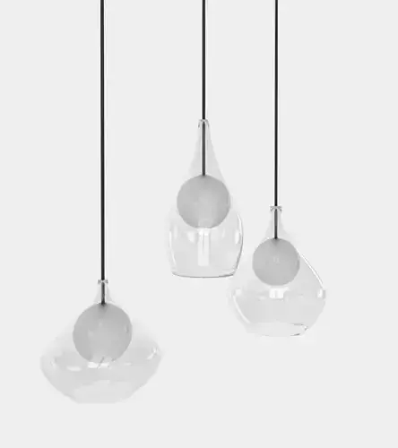 Round glass pendant light 3D model