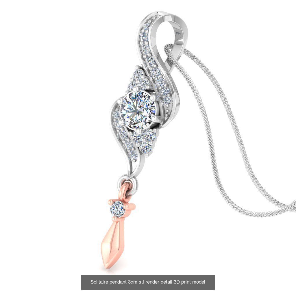 19 Solitaire pendant Bulk collection 3dm stl render detail 3D _15