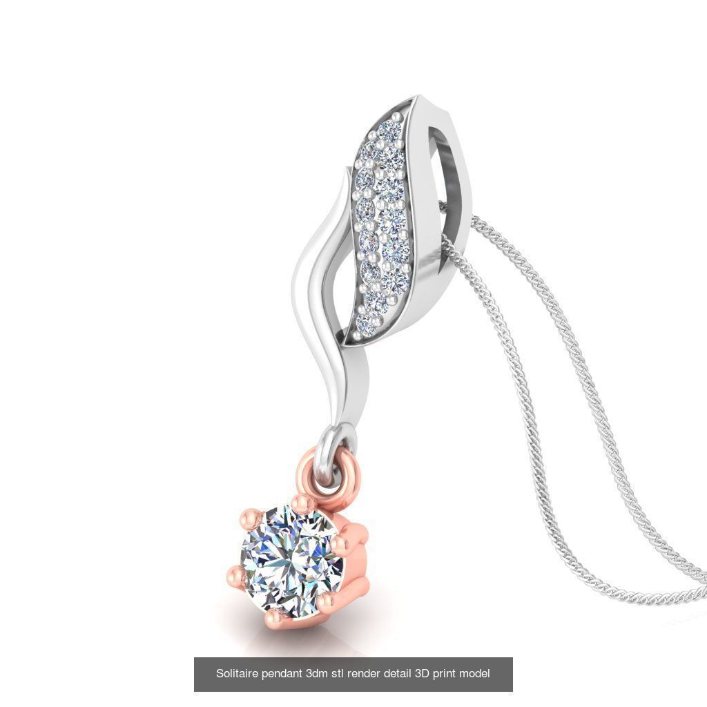 19 Solitaire pendant Bulk collection 3dm stl render detail 3D _13