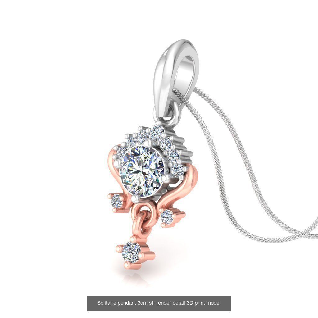 19 Solitaire pendant Bulk collection 3dm stl render detail 3D _19