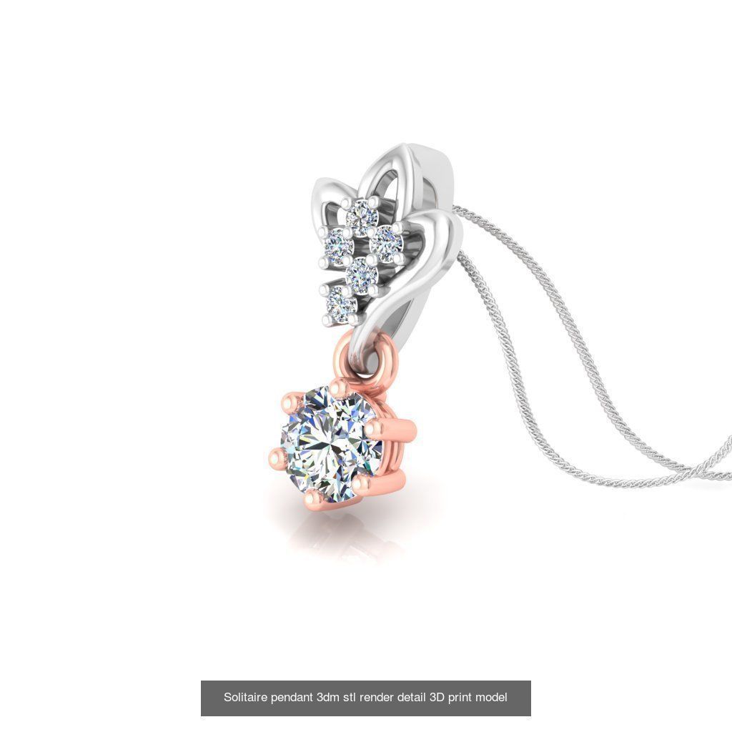 19 Solitaire pendant Bulk collection 3dm stl render detail 3D _20