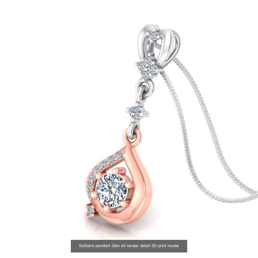 19 Solitaire pendant Bulk collection 3dm stl render detail 3D _12