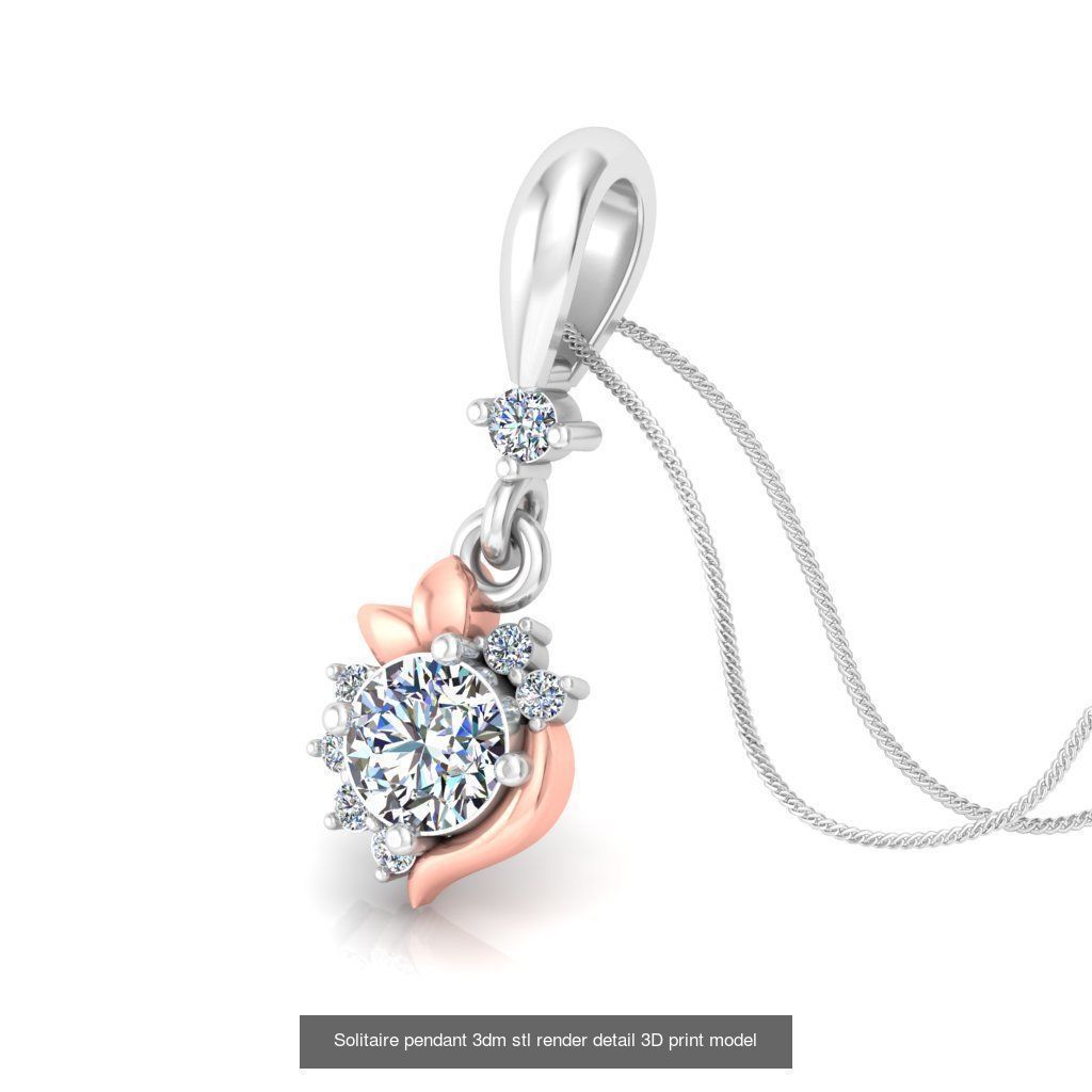 19 Solitaire pendant Bulk collection 3dm stl render detail 3D _22