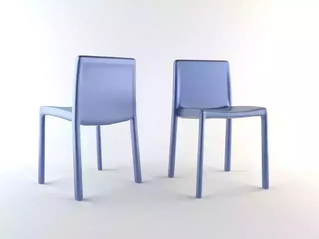 Blue plastic chair