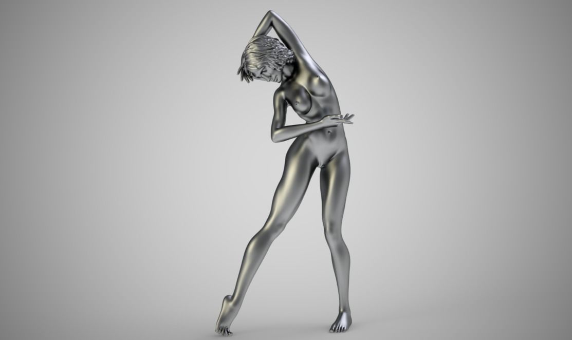 Tall Woman Dancing 3D print model_4