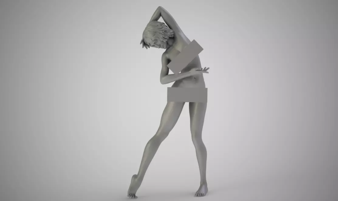 Tall Woman Dancing 3D print model_0