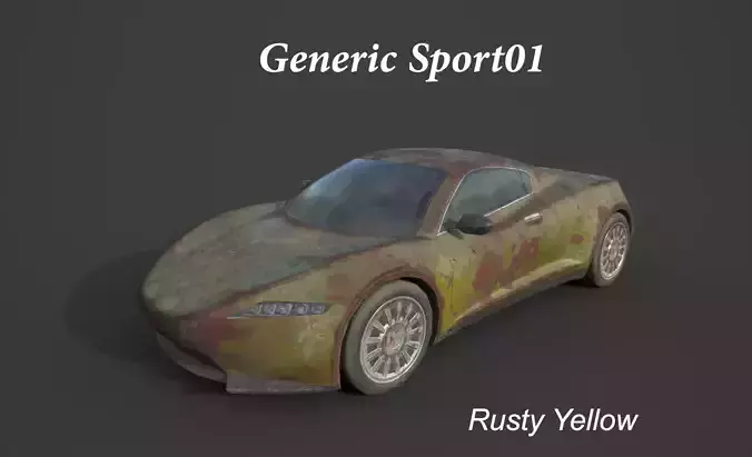 Generic Sport Car 01 Rusty Yellow