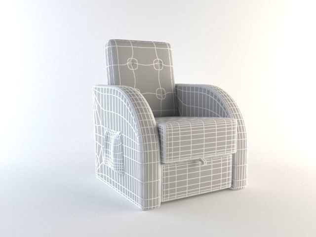Armchair 3D model_2