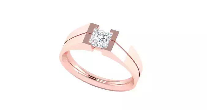 Solitaire ring 3dm stl render detail 3D print model