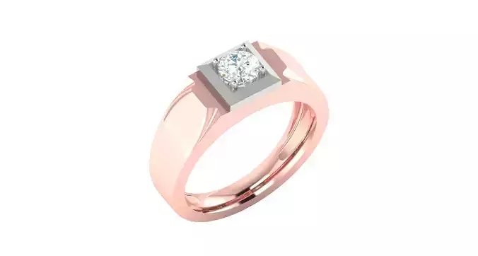 Solitaire ring 3dm stl render detail 3D print model