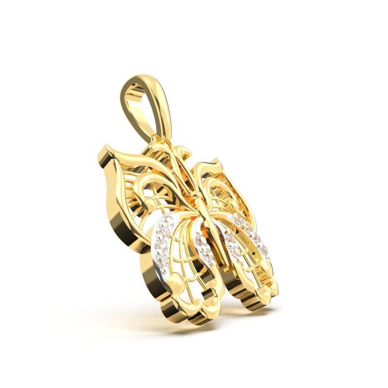 BUTTERFLY PENDANT 3D print model_2