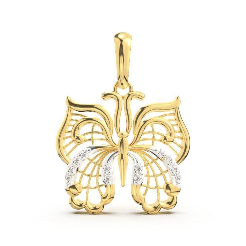 BUTTERFLY PENDANT 3D print model_4