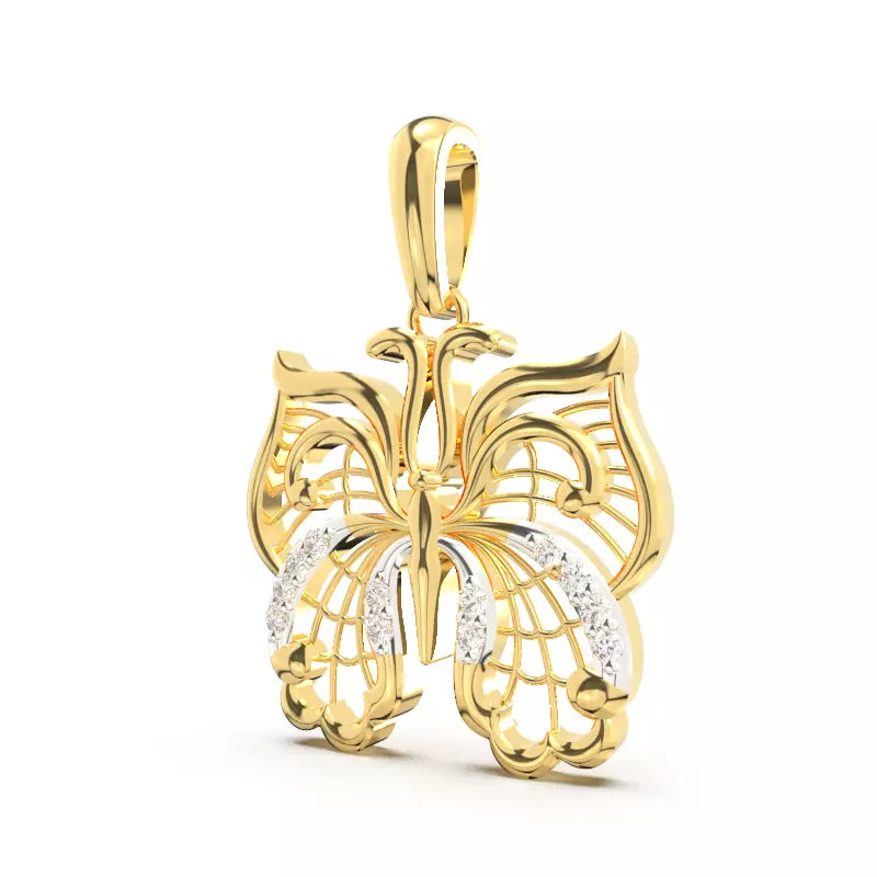 BUTTERFLY PENDANT 3D print model_0