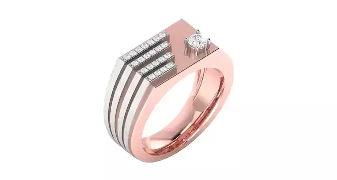 Solitaire ring 3dm stl render detail 3D print model