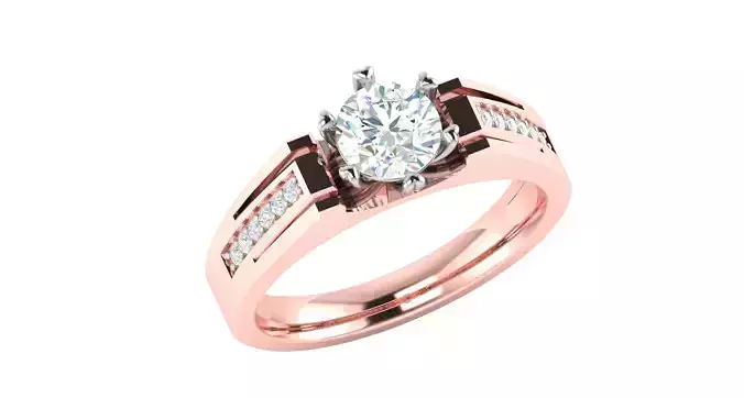 Solitaire ring 3dm stl render detail 3D print model