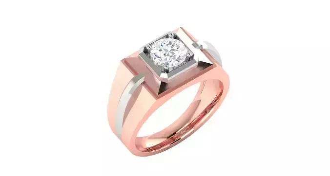 Solitaire ring 3dm stl render detail 3D print model