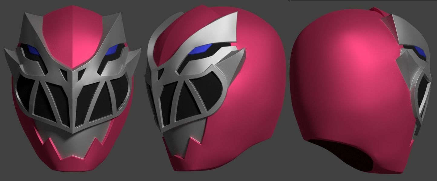 Mask Kishiryu Sentai Pink 3d print model  3D print model_3