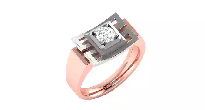 Solitaire ring 3dm stl render detail 3D print model