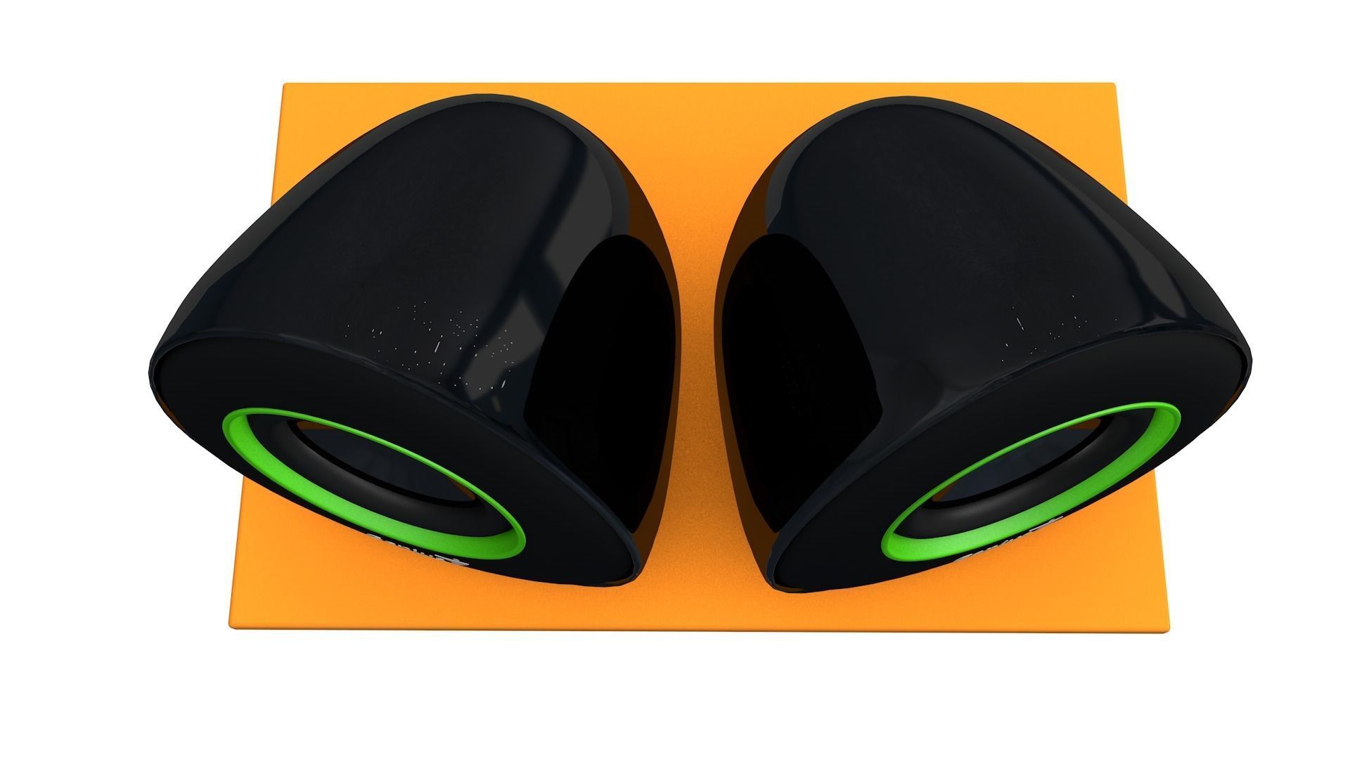 Computer Speakers Low-poly 3D model_3