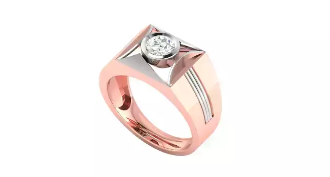 Solitaire ring 3dm stl render detail 3D print model