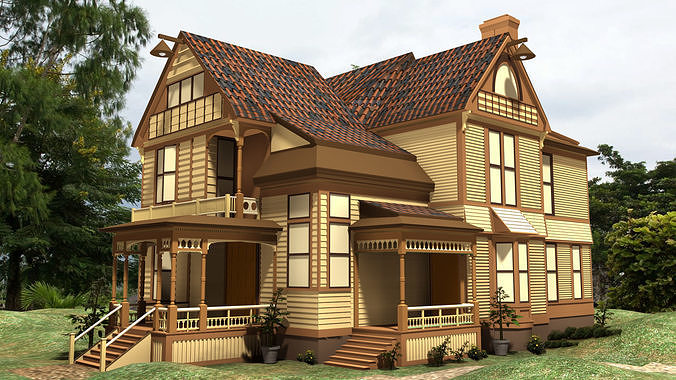 Exterior Day Low-poly 3D model