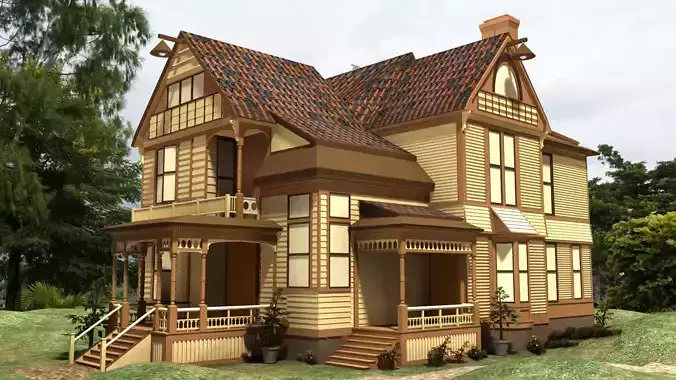 Exterior Day Low-poly 3D model