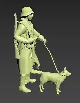 German soldier with dog WWII