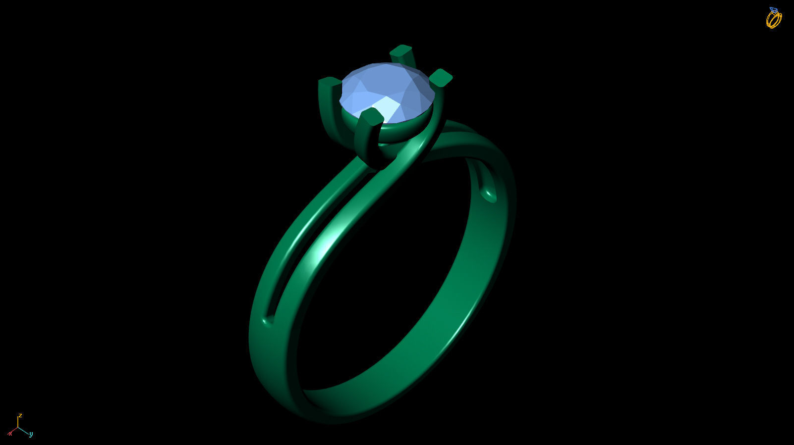 Ring R 0033 3D print model_4