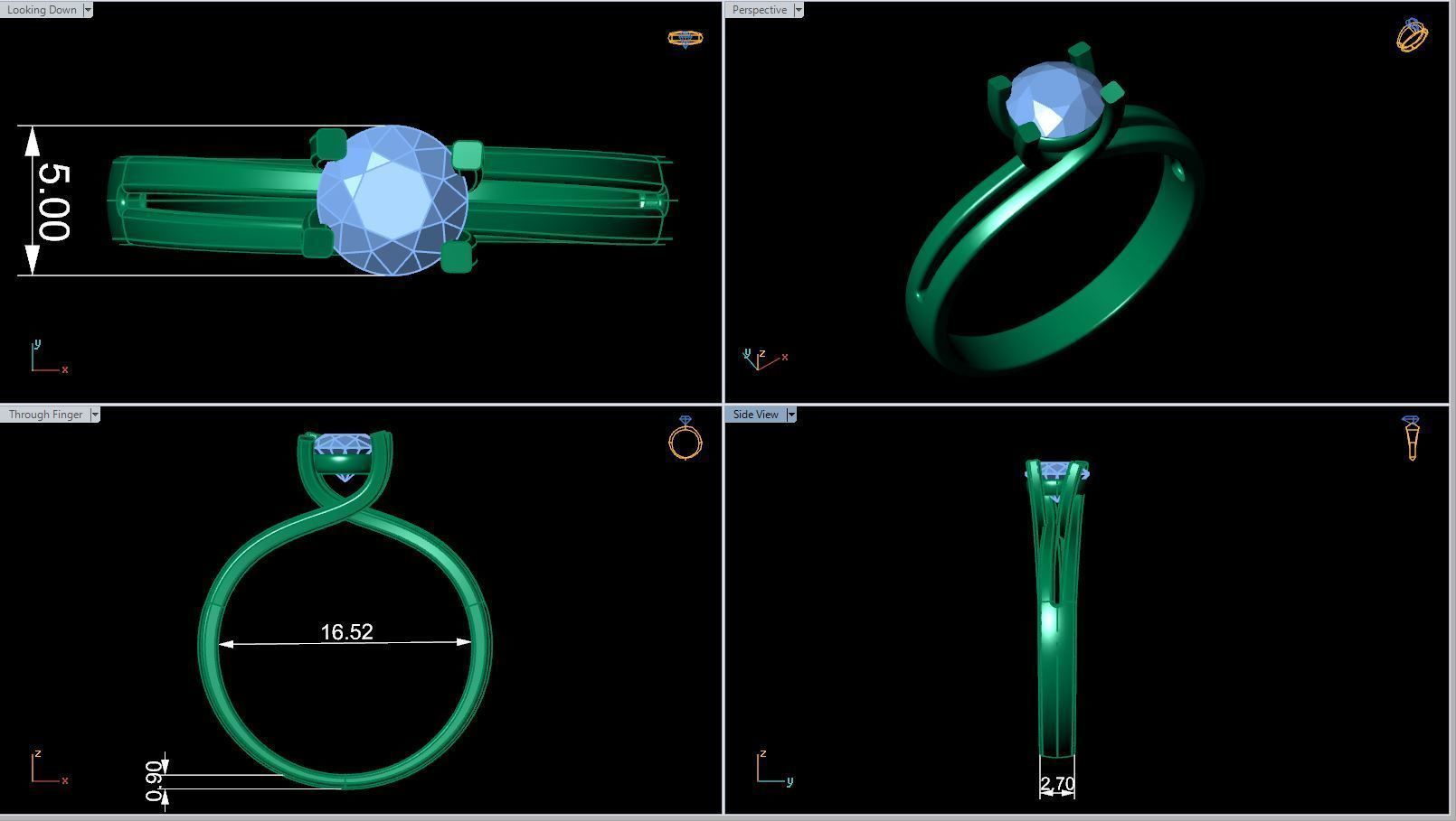 Ring R 0033 3D print model_8