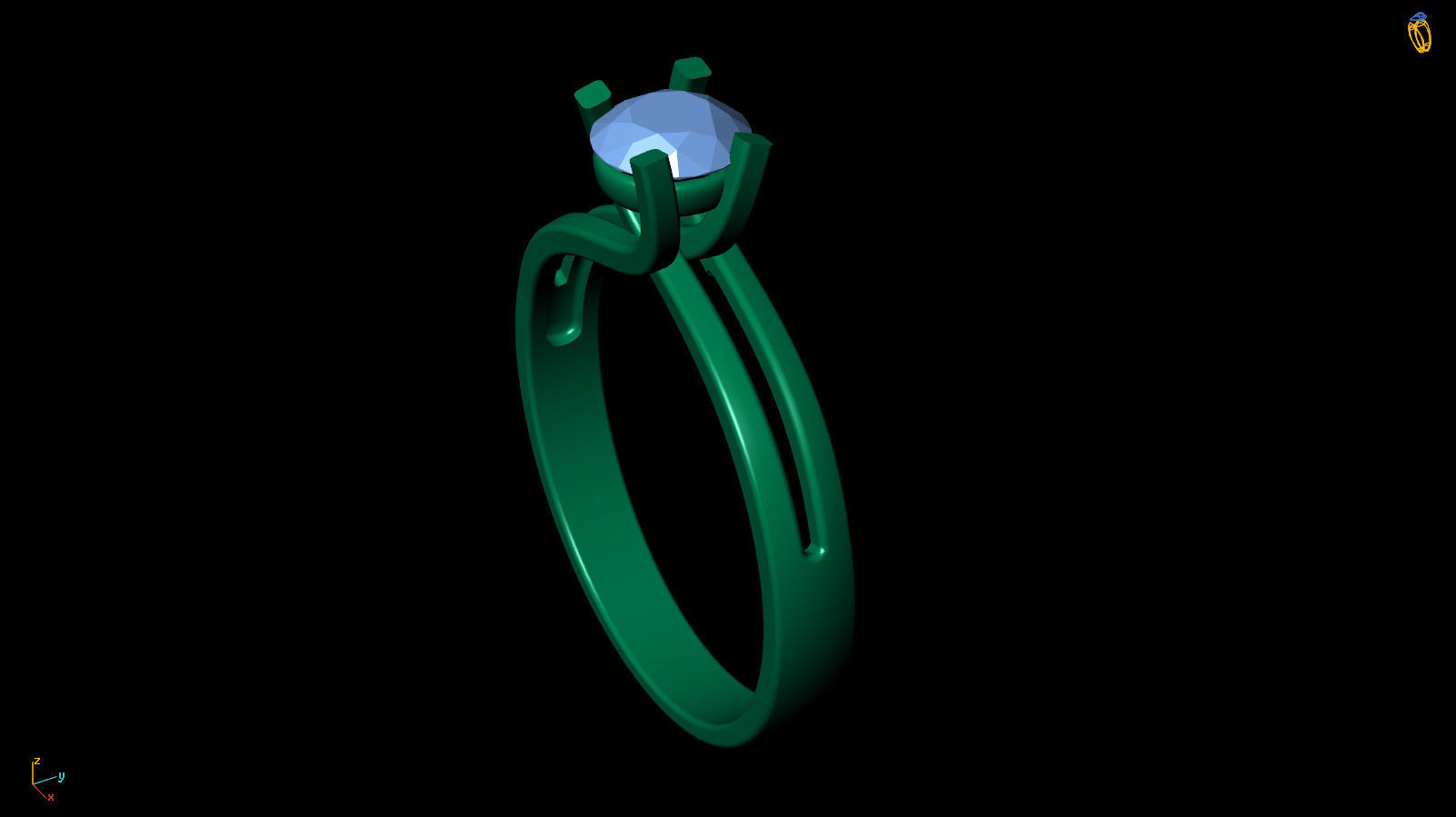 Ring R 0033 3D print model_14