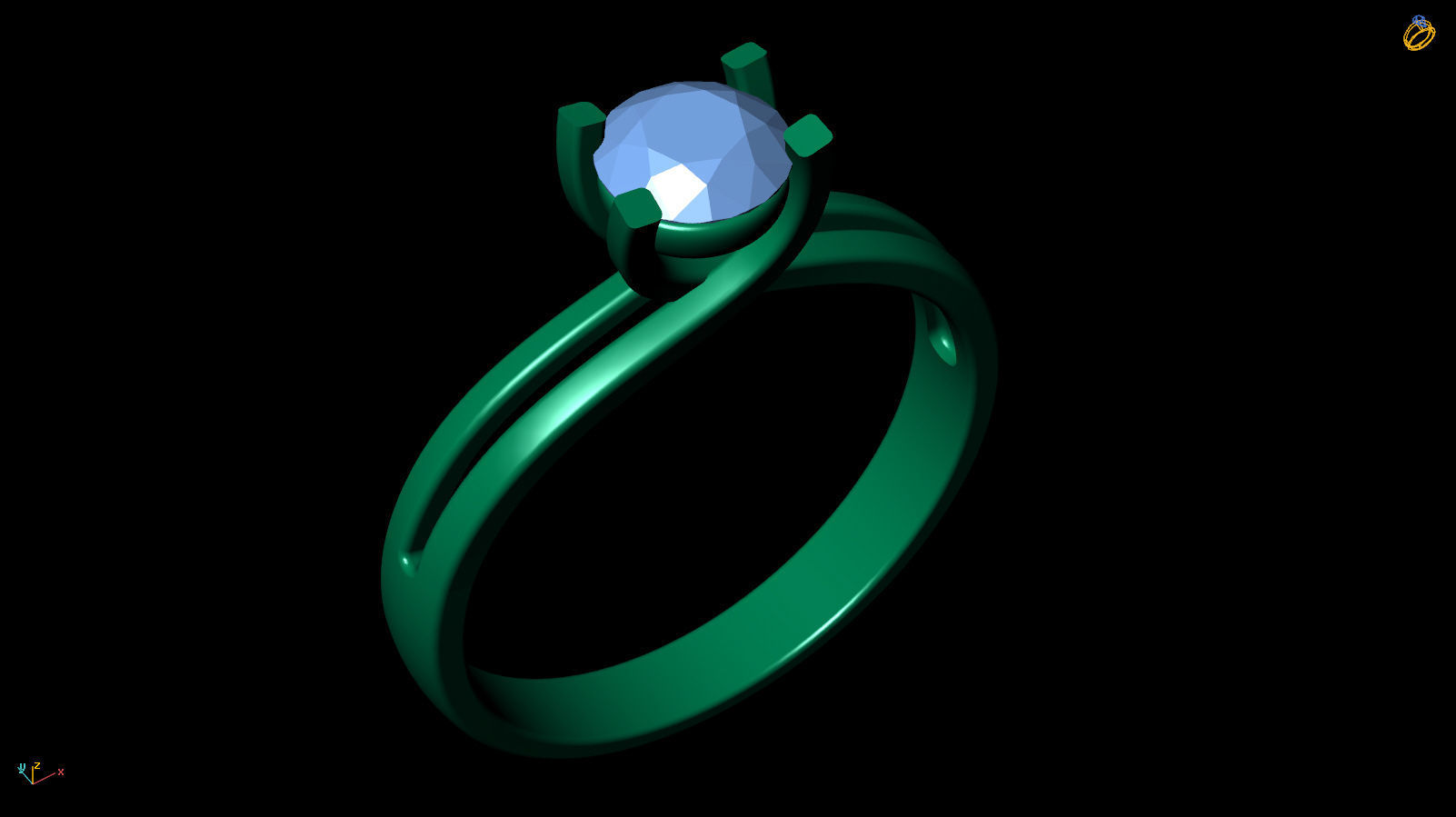 Ring R 0033 3D print model_12