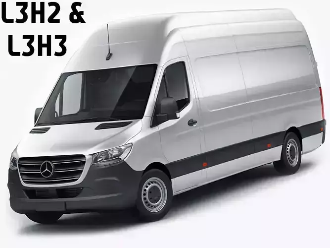 Mercedes Sprinter 2018 long L2H3 L3H2 L3H3 3D model