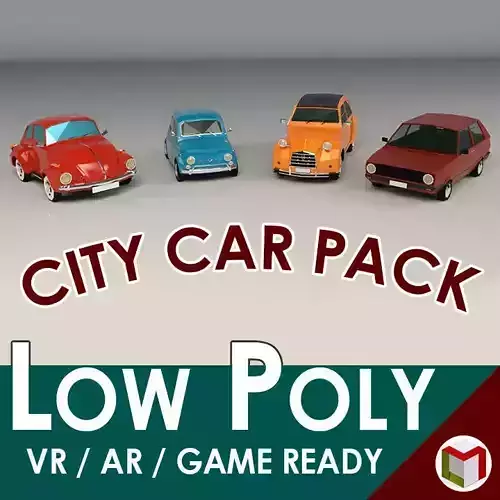 Low Poly City Car Pack 3D Model Collection