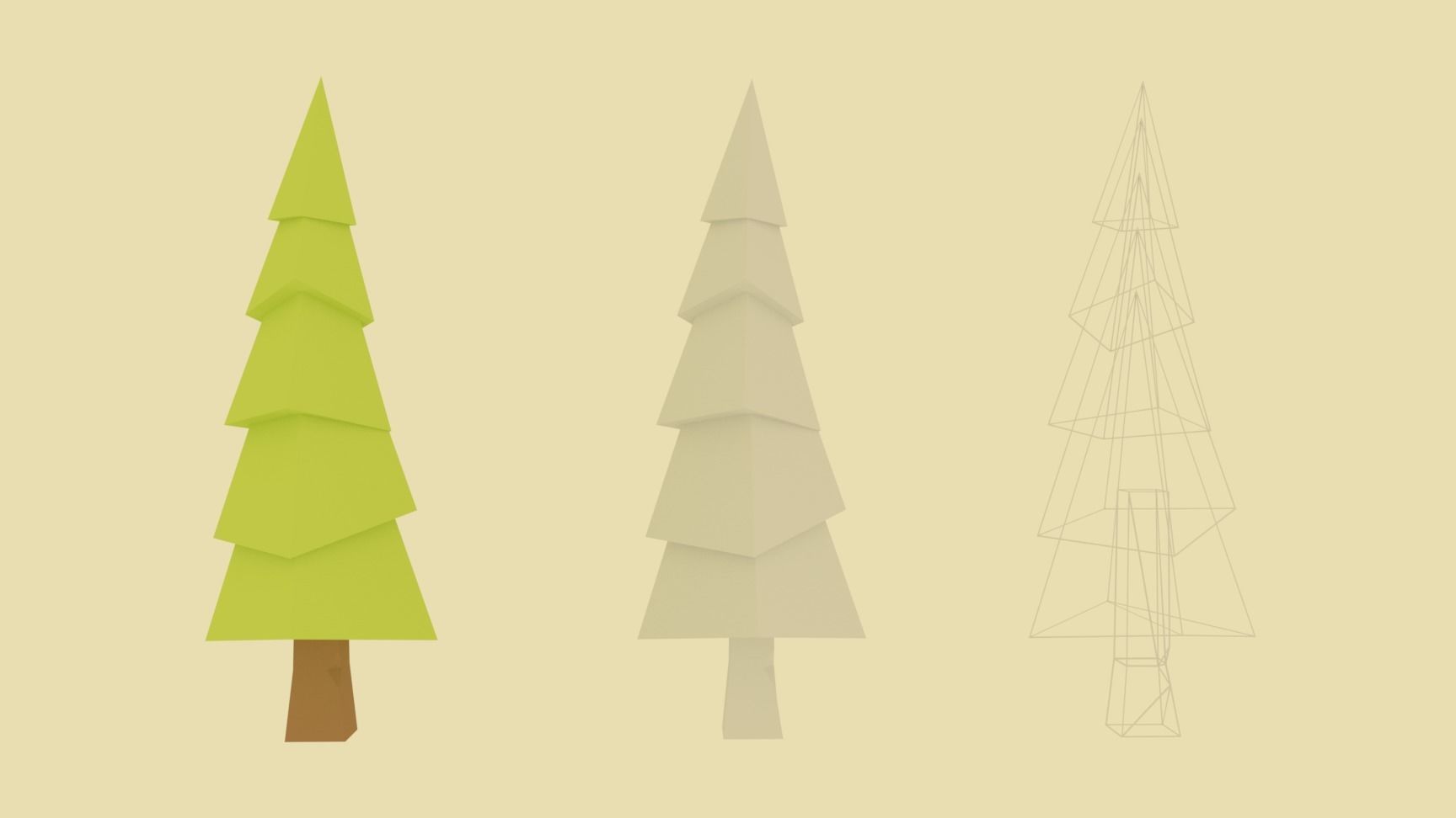 Pigart Tree Free low-poly 3D model_2