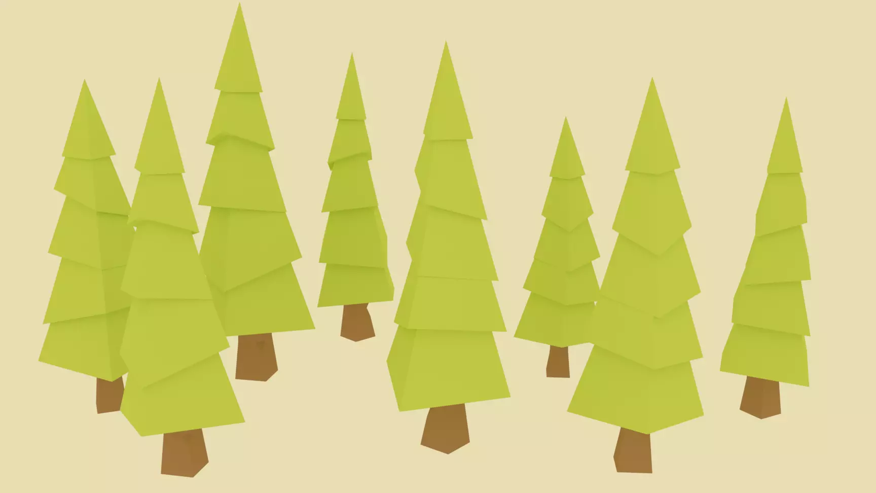 Pigart Tree Free low-poly 3D model_0