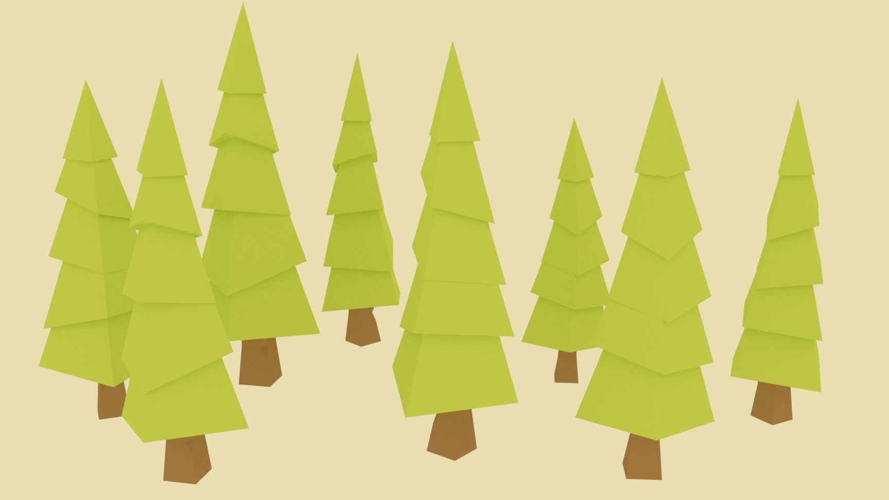 Pigart Tree Free low-poly  3D model